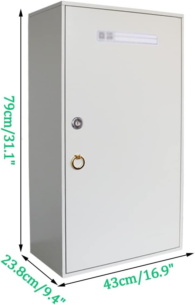 500/600 Position Key Cabinet, Wall Mount High Capacity Key Cabinet Lock Box,with Key Lock (Color : Silver, Size : 600)
