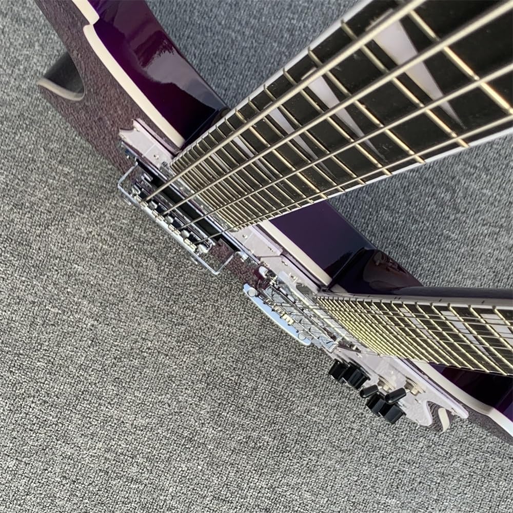 Custom Double Neck: 4-String Bass & 12-String Guitar - Purple