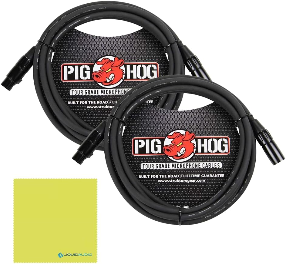 Allen & Heath ME-500 16-Channel Personal Mixer Bundle w/ 2-Pack Pig Hog PHM10 8mm Mic Cable and Liquid Audio Polishing Cloth