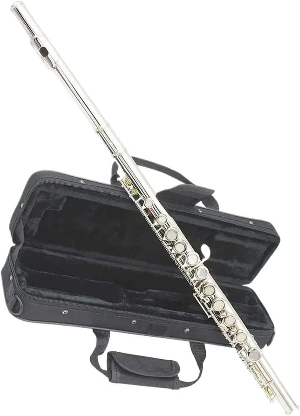 VBDEFRT Woodwind Instruments Flute 16 Closed Open Holes C Key Professional Transverse Flute Musical Instrument With Box