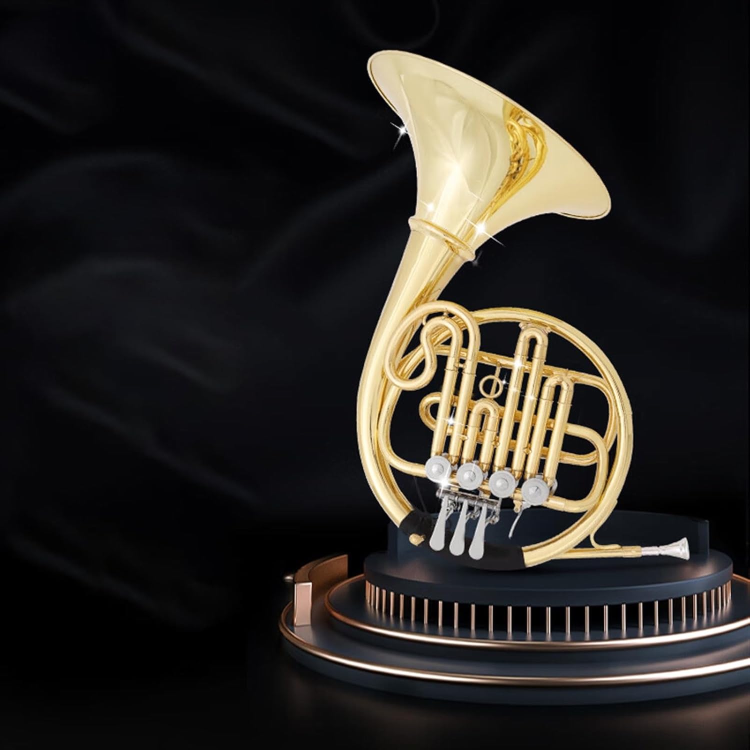 Brass French Horn French Horn Instrument Four-key Single Performance Test B Flat Tune Universal For Adults