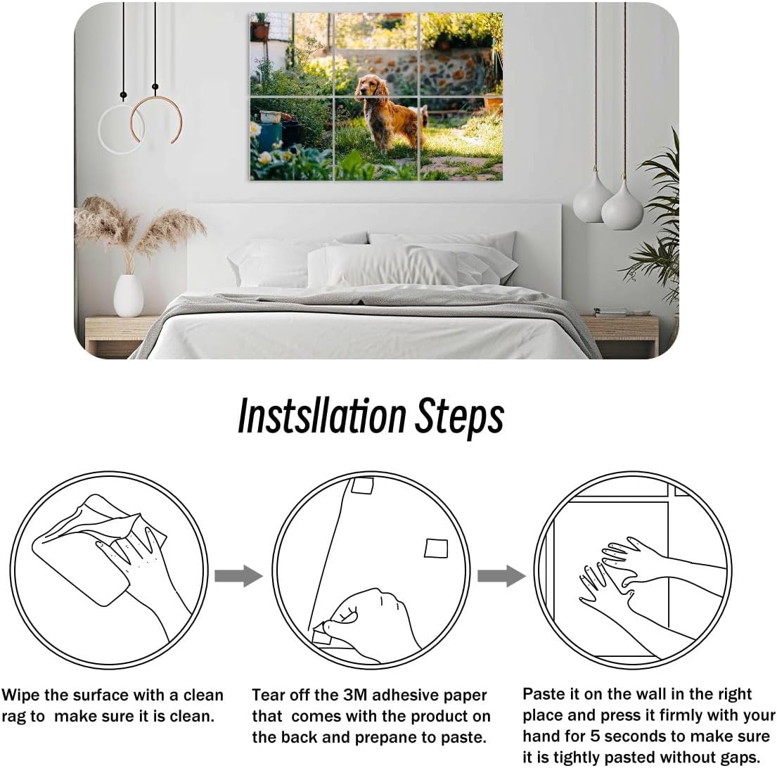 6 Pack Art Acoustic Panels Friends Dog Cat Garden Sound Absorbing Panel 48