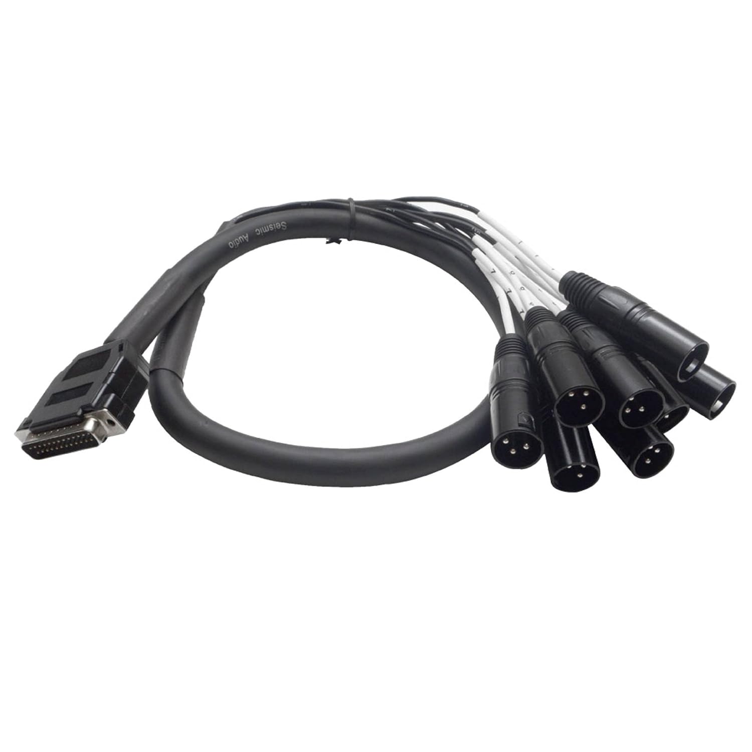 Seismic Audio Speakers DB25 to 8 Channel ¼” XLR Male 3 Foot D-Sub Snake Cable, PatchBay Interface Modular Cable