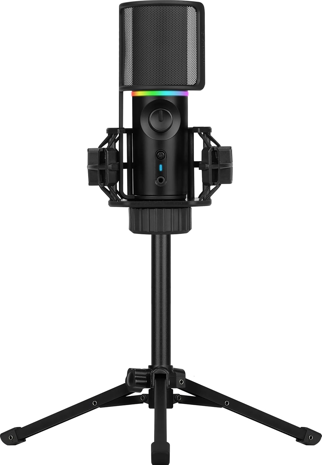 Streamplify MIC Tripod RGB Cardioid Microphone with Tripod for Streaming, Recording, Podcasting