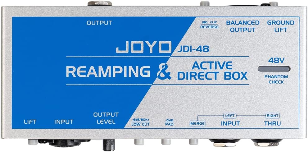 JOYO Audio Mixer USB Audio Interface (MOMIX PRO) Bundle with JOYO Reamping and Active Direct Box(JDI-48)