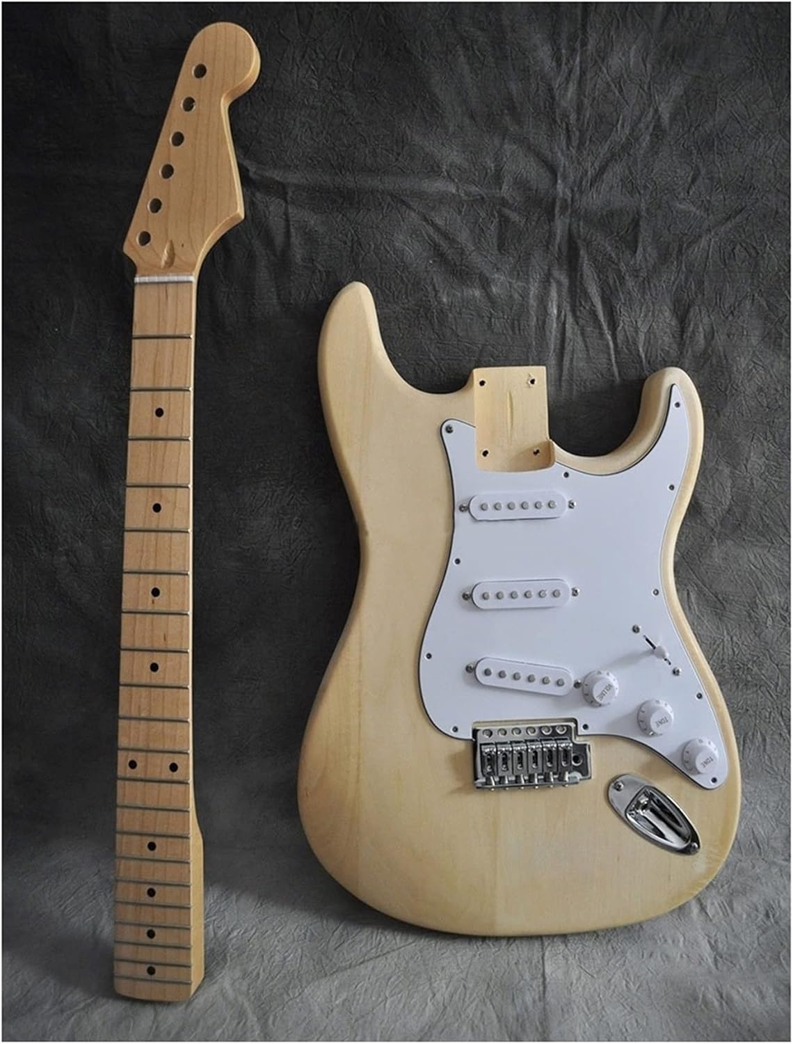 Unfinished Guitar Kit DIY Electric Guitar Kit Thinline Guitar Ash Body Maple Neck 21 FretsTruss Rod Adjust Handmade ​Guitar Body