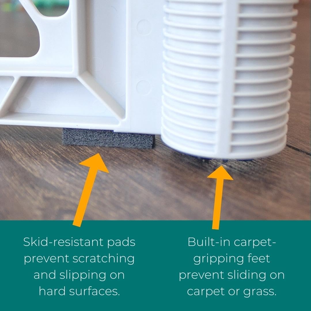 MyPet North States Petyard Passage: 6-Panel Dog Playpen or Dog Fence, Wall Mount Kit Included. Free Standing Play Pen 5.5 ft Corner to Corner, Lockable Pet Door. Made in USA. 26