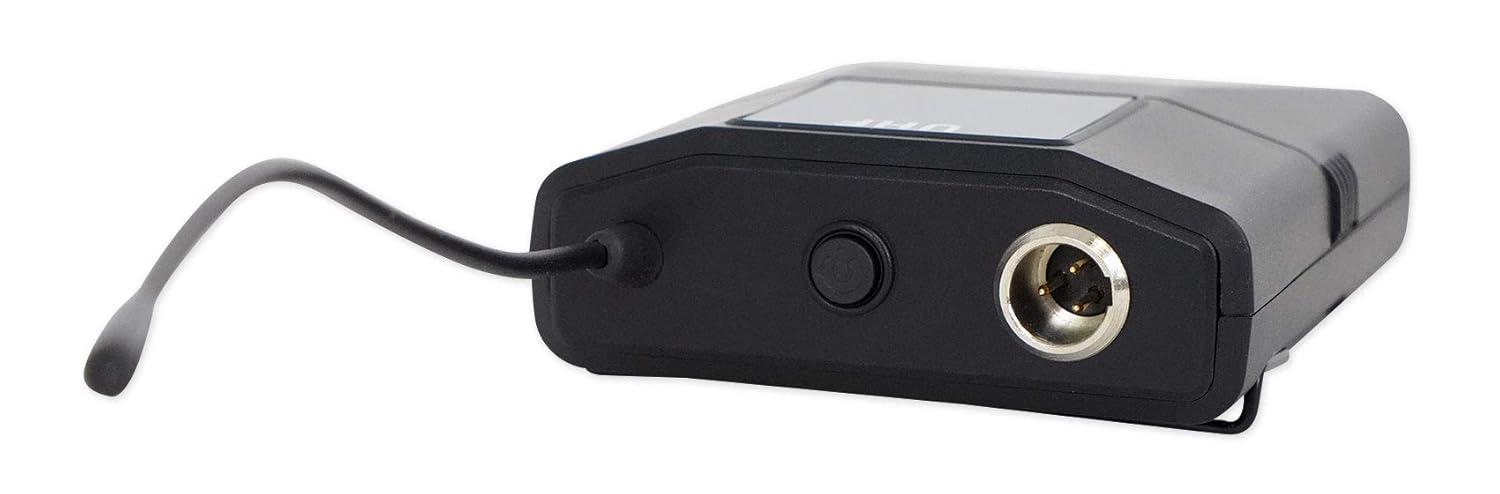 Rockville RWM81U Dual UHF Wireless Headset & Guitar Microphone System, LCD Display, Long Range, for Live Performances & Presentations