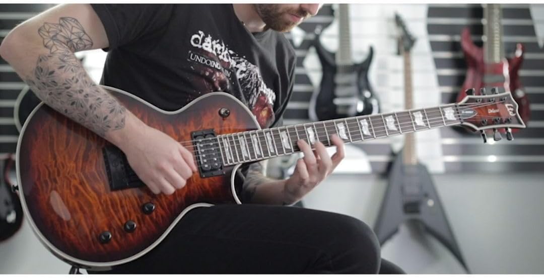 ESP LTD EC-1000 Evertune Electric Guitar, Dark Brown Sunburst