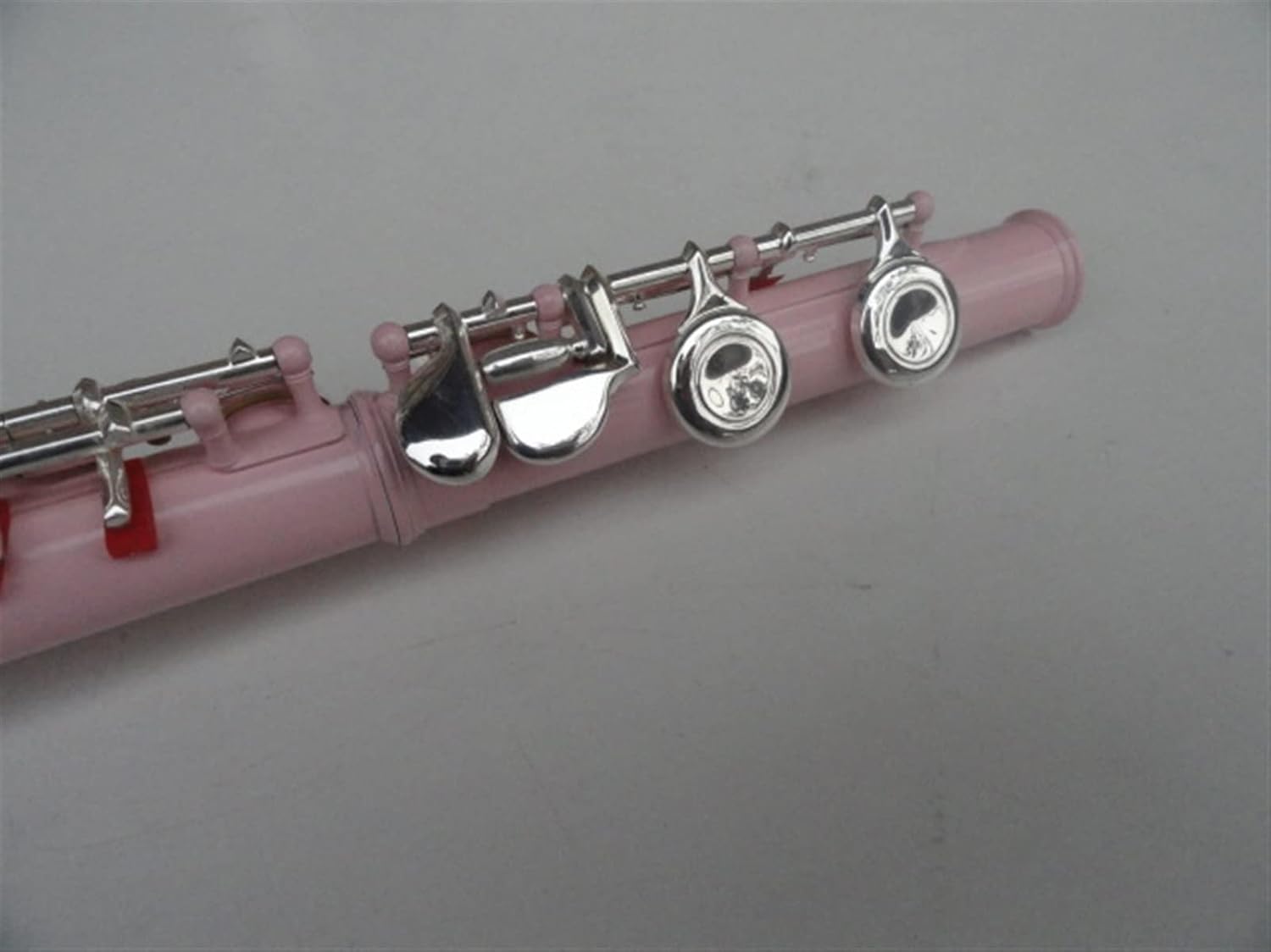 Flute Kit Wind Instrument 16 Hole Open Hole C Flute White Copper B Tail E Key Pink Flute Intermediate Flute