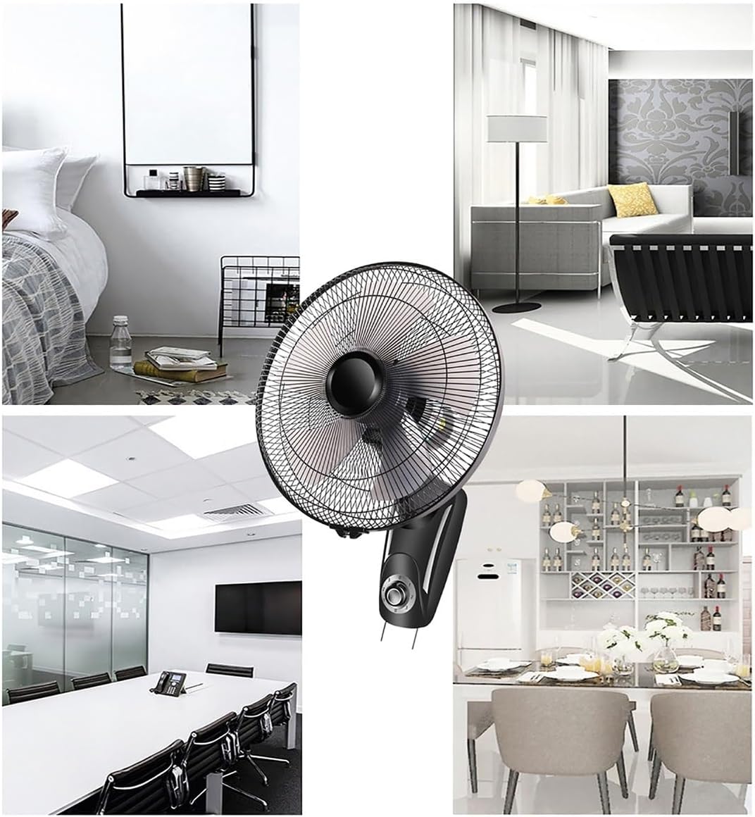 18 Inch Industrial Wall Mount Fan,16 Inch Oscillating Wall Mount Fan,Heavy Duty Fan For Industrial Use,Easy Operation and Powerful,(manual/remote control) (Color : Manual, Size : 18in)