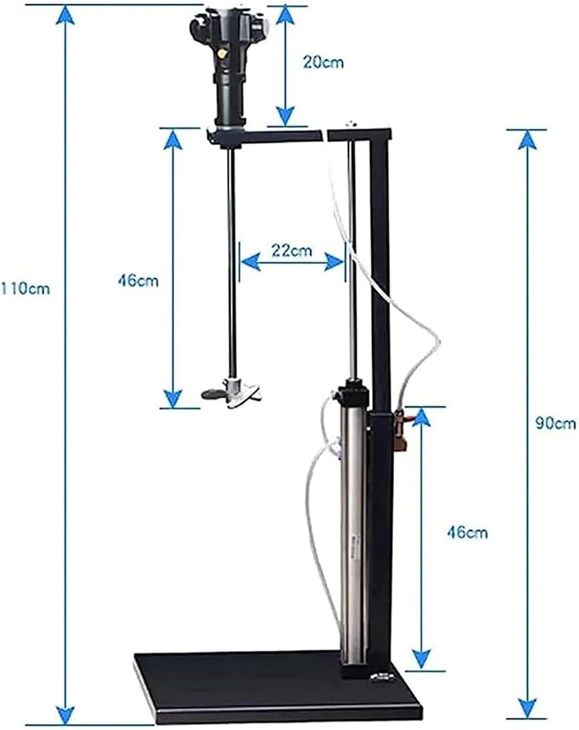 Pneumatic Mixer, 5 Gallon/20l Automatic Lift Paint Stirrer, Desktop Vertical Air Mixer, Ink Mixing Machine, For Viscous Liquid Ink Dye Mixing