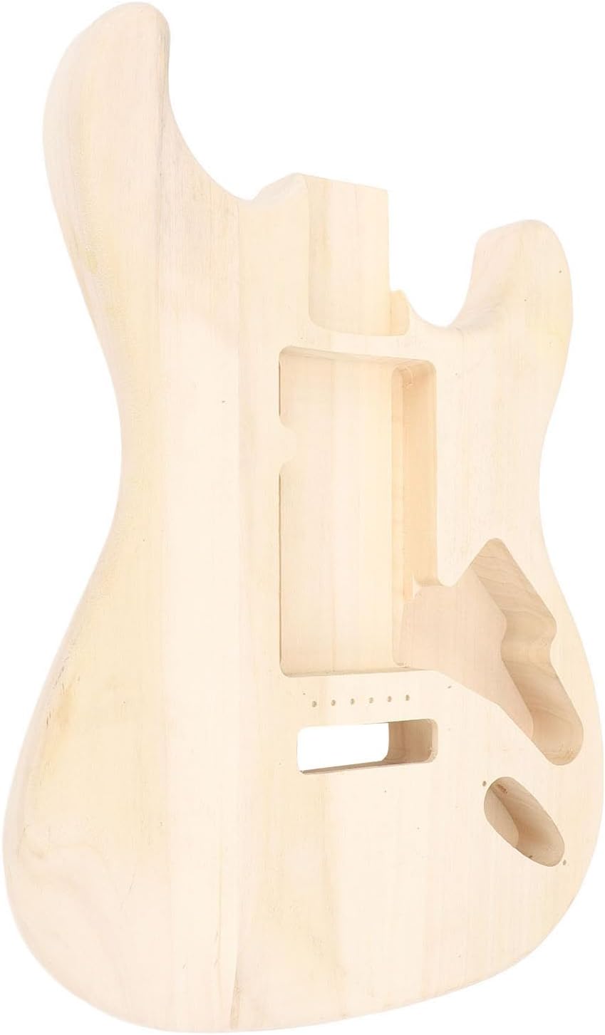 Electric Guitar Body, Unfinished Maple Wood Guitar Body Replacement, DIY Accessory for Customizing Electric Guitars, Crafted from Premium Maple Wood with Pre Drilling and Polishing