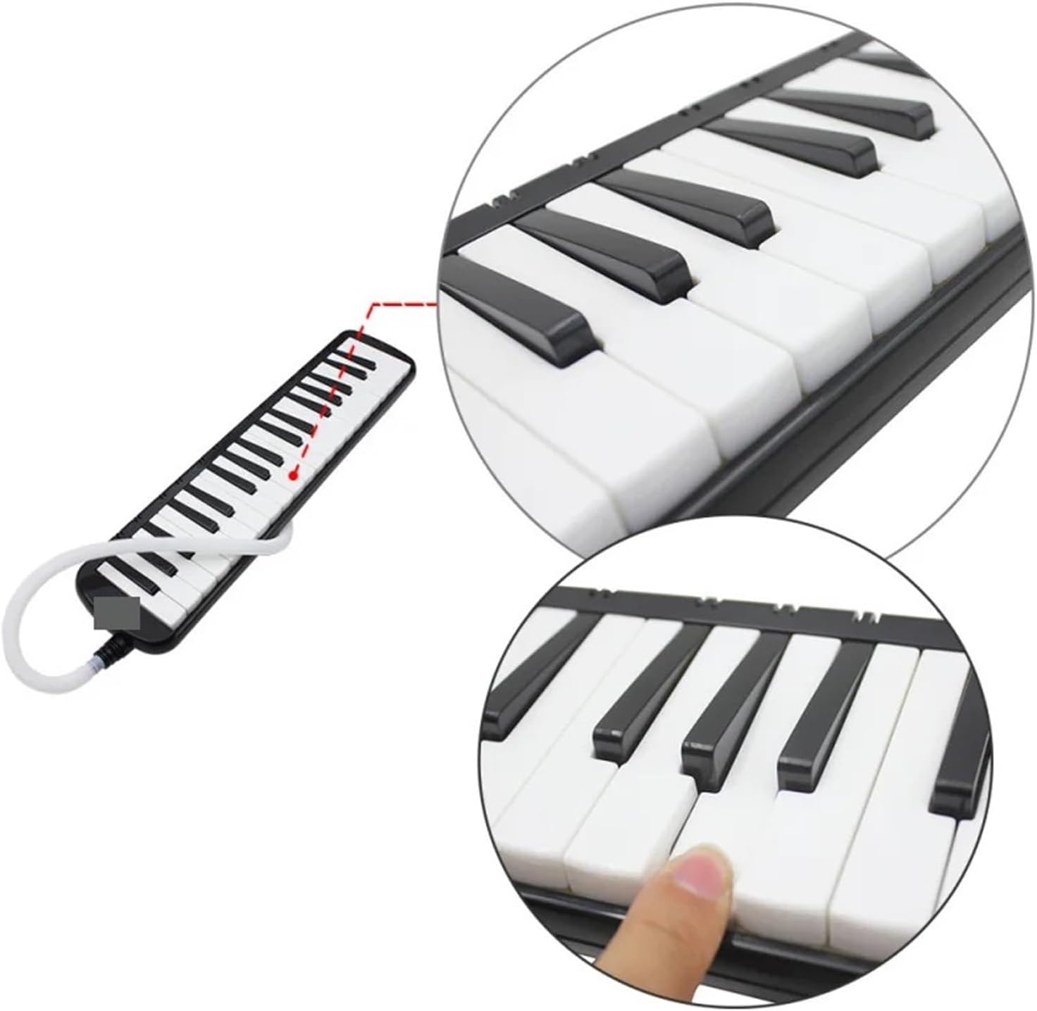 Melodica 37 Piano Keys Melodica Pianica Musical Instrument with Carrying Bag for Students Beginners Kids