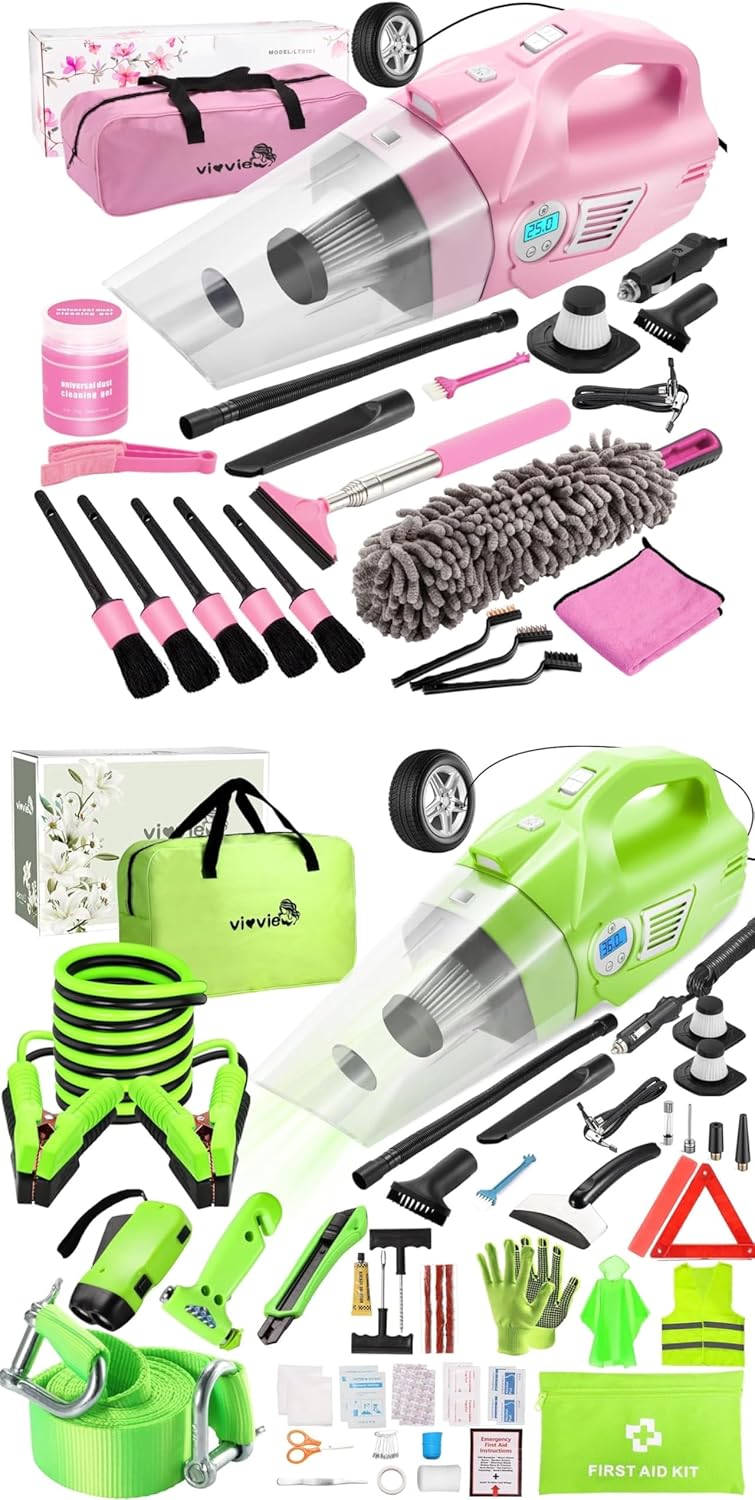 Car Cleaning Detailing Kit Interior Cleaner and Roadside Emergency Car kit for Vehicles
