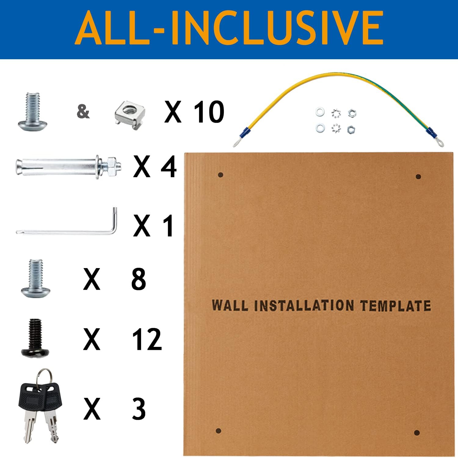 9U Wall Mount Server Cabinet Network Rack Vented Enclosure Locking Door