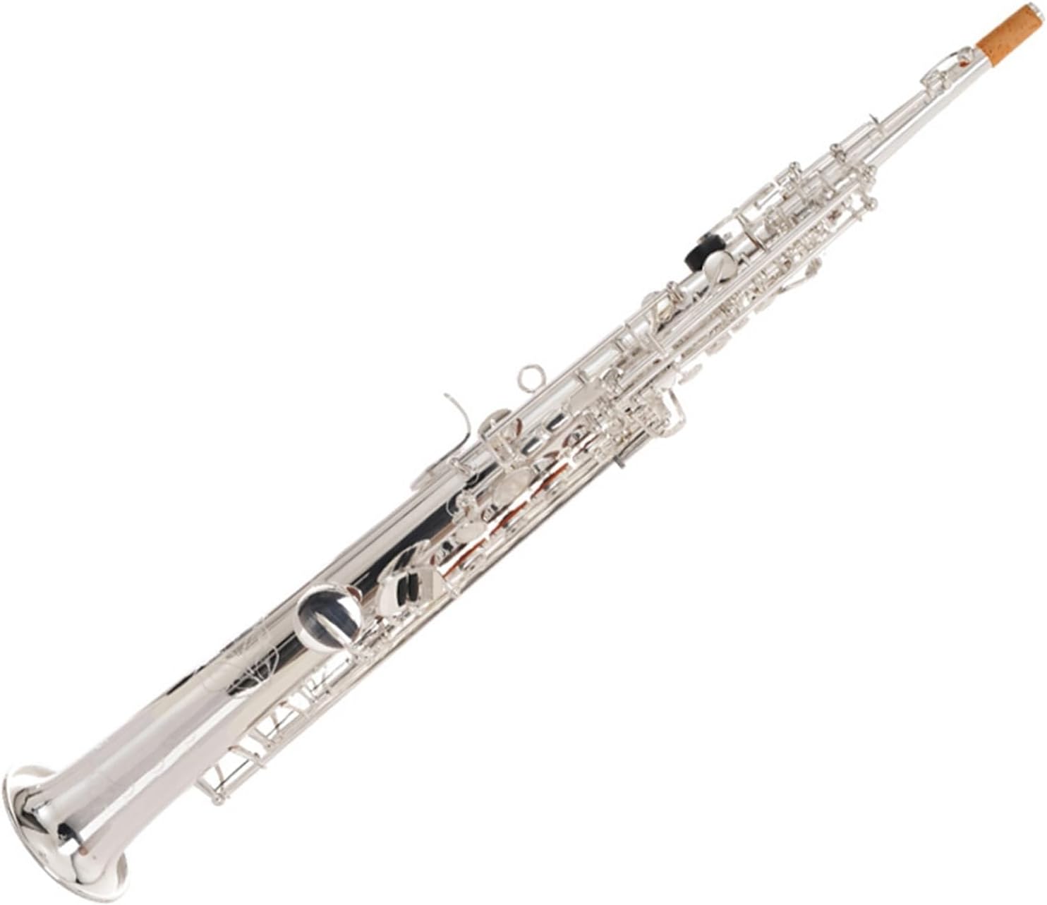 Treble Saxophone Integrated Wind Instrument B Flat Saxophone Beginner Grade Silver-plated Body Integrated Pipe