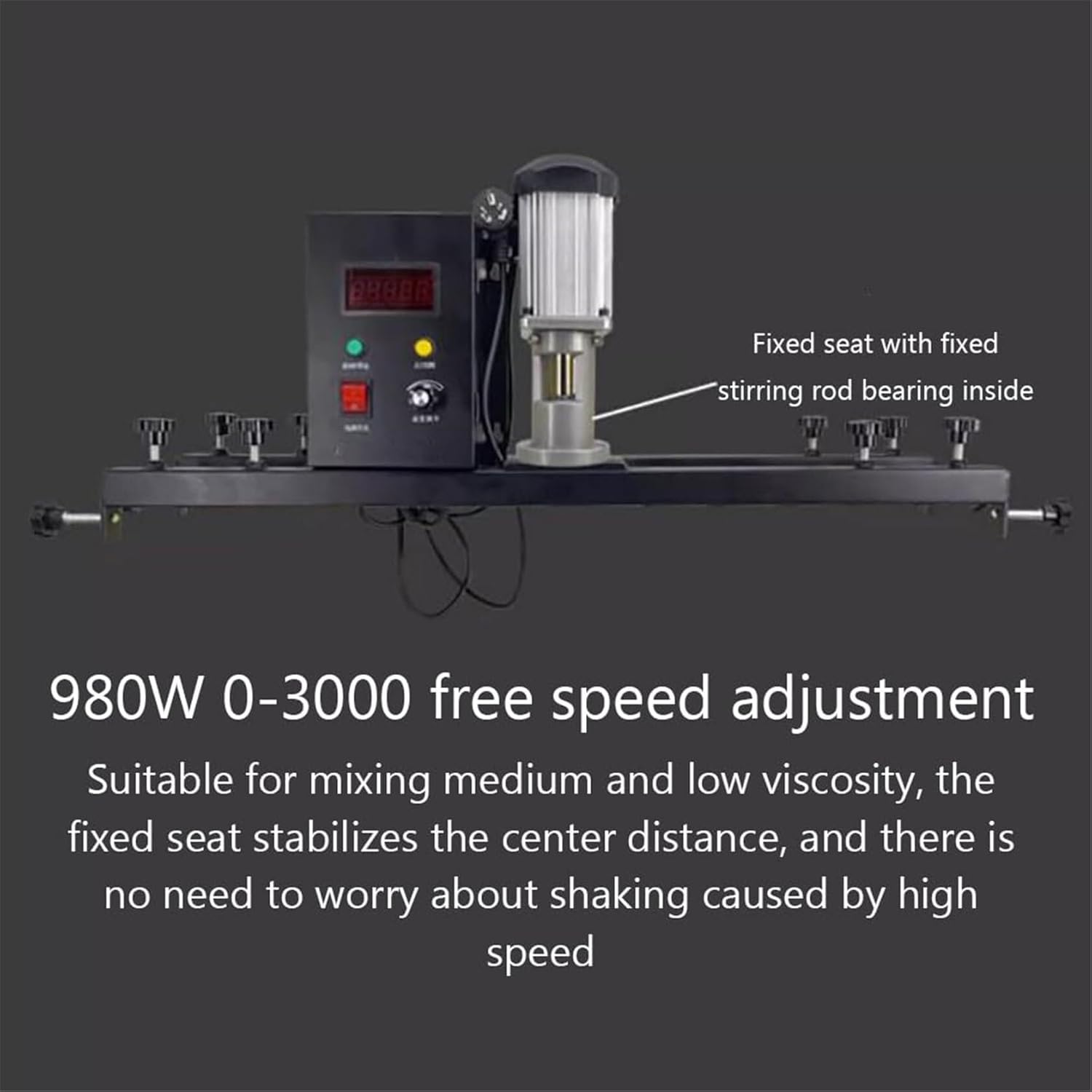 1 Ton IBC Paint Stirring Machine, 980W Electric Tank Mixer Machine with Support Hanger, Paint Mixing Equipment for Ink Dissolver Agitator