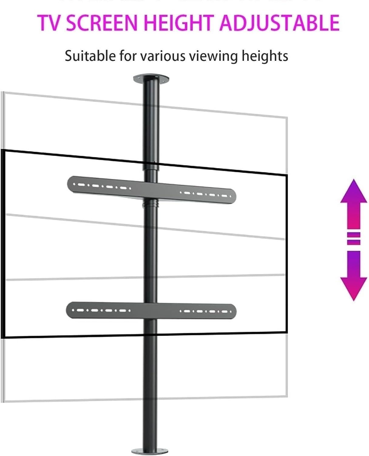 LCD TV e Floor Stand - 360 Degree Rotating e Floor Stand,Wall Mount Partition Swivel e,TV Ceiling Mount Adjustable Bracket,Fits 32-75inch LED Sn Display,Up to,60,85cm