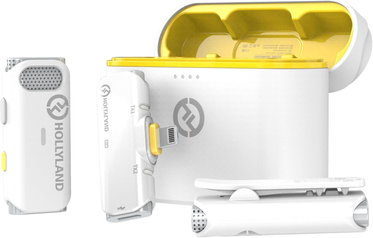 Hollyland Lark C1 Duo 2-Person Wireless Microphone System with Lightning Connector for iOS Devices - White, LARK C1 DUO-IOS-W