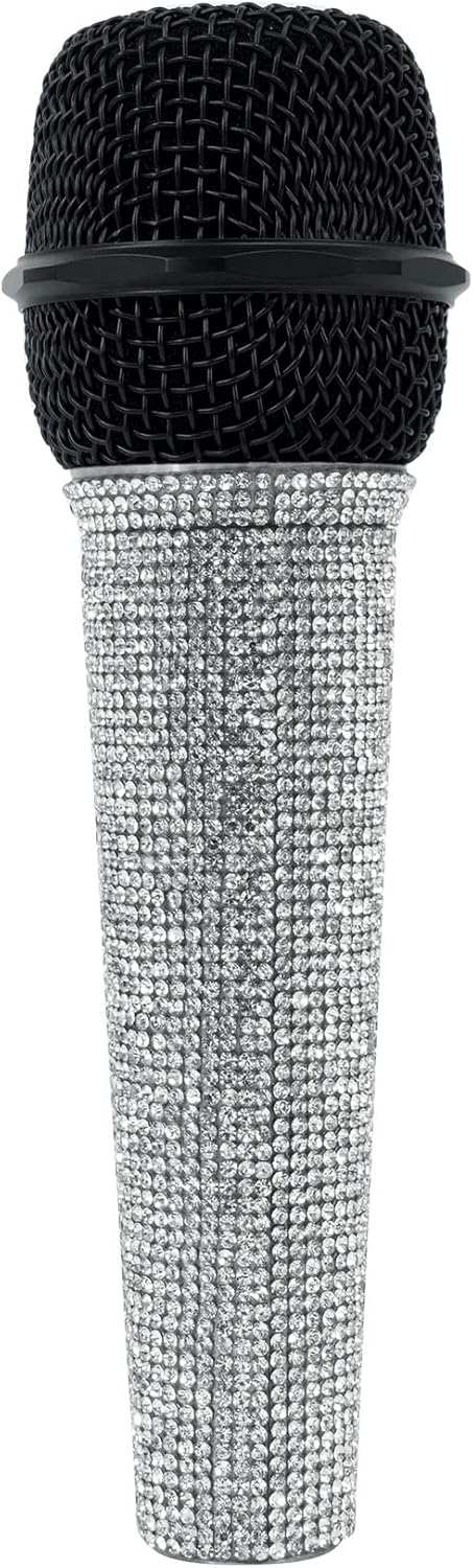 Rockville RMC-ICE Bundle: Pro Diamond Vocal Microphone with Case and Cable, RVMIC1 v2 Tripod Mic Stand with Telescopic Boom, Metal Joints, Adjustable Height 36–63