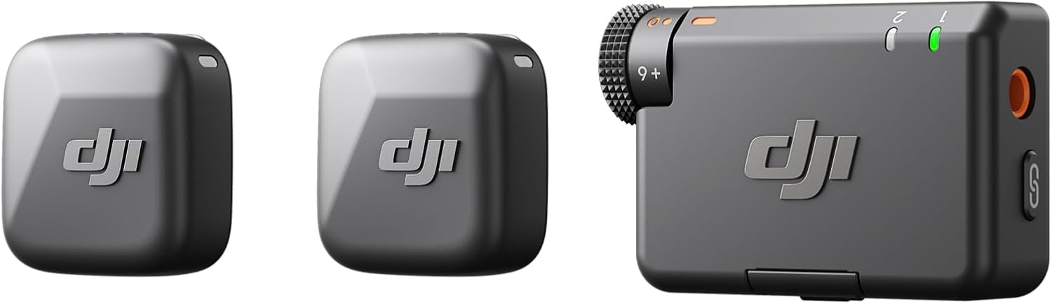 DJI Mic Mini (2 TX + 1 RX), Detail-Rich Audio, Wireless Lavalier Microphone for Camera/Android, 2-Person Vlog, Team Production