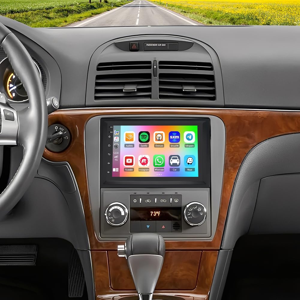 Android 14 Car Radio Stereo for Saturn Aura 2007 2008 2009 with Wireless Carplay Android Auto 7