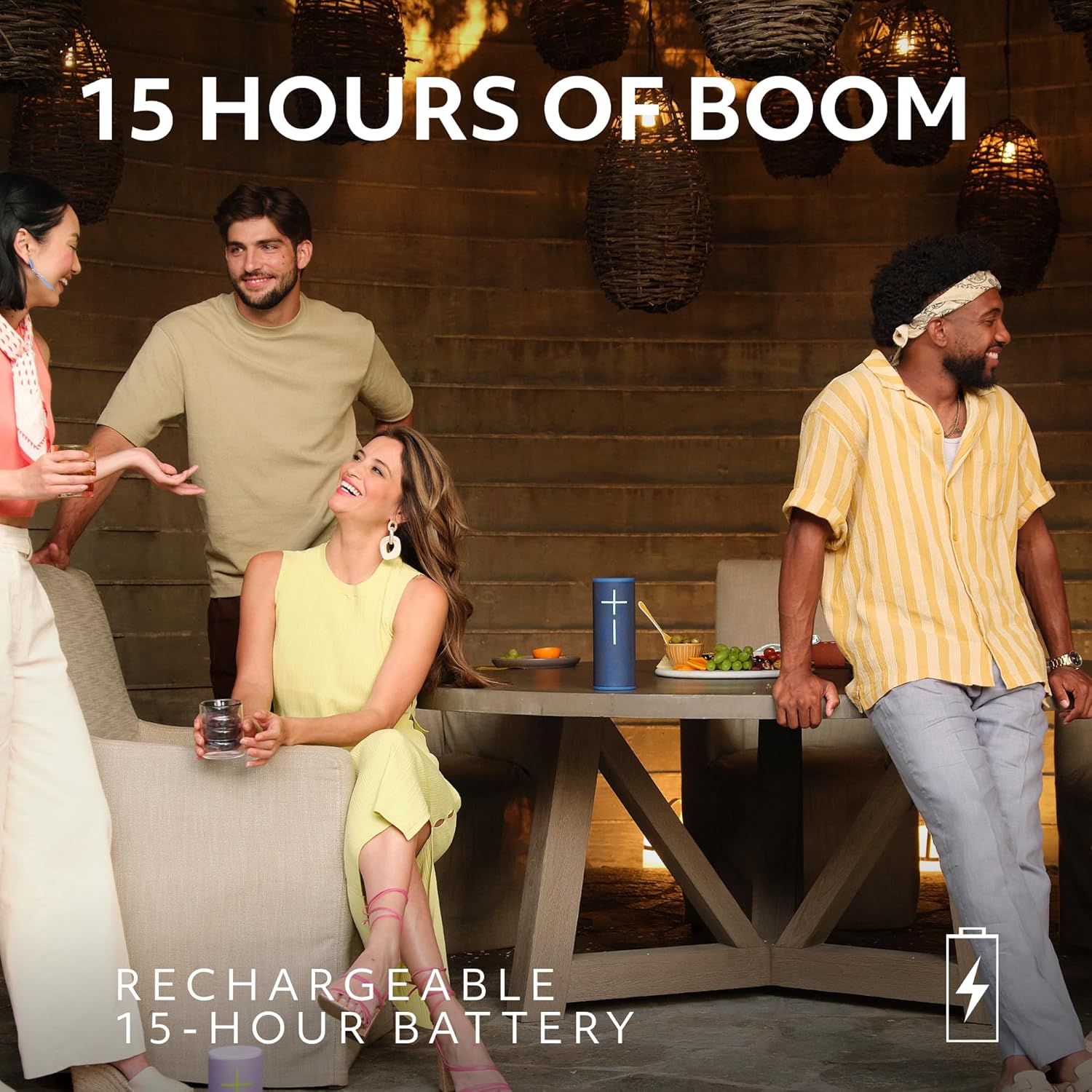 Ultimate Ears Boom 4 Portable Waterproof Bluetooth Speaker with 360-Degree Immersive Sound, Outdoor Floating Speaker, 15-Hour Battery, 147ft Range - Lilac