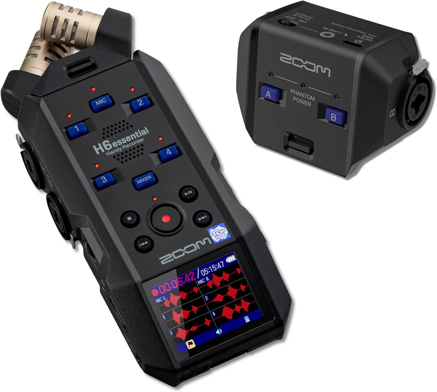 Zoom H6essential Handheld Recorder with Zoom EXH-6e External Input Capsule