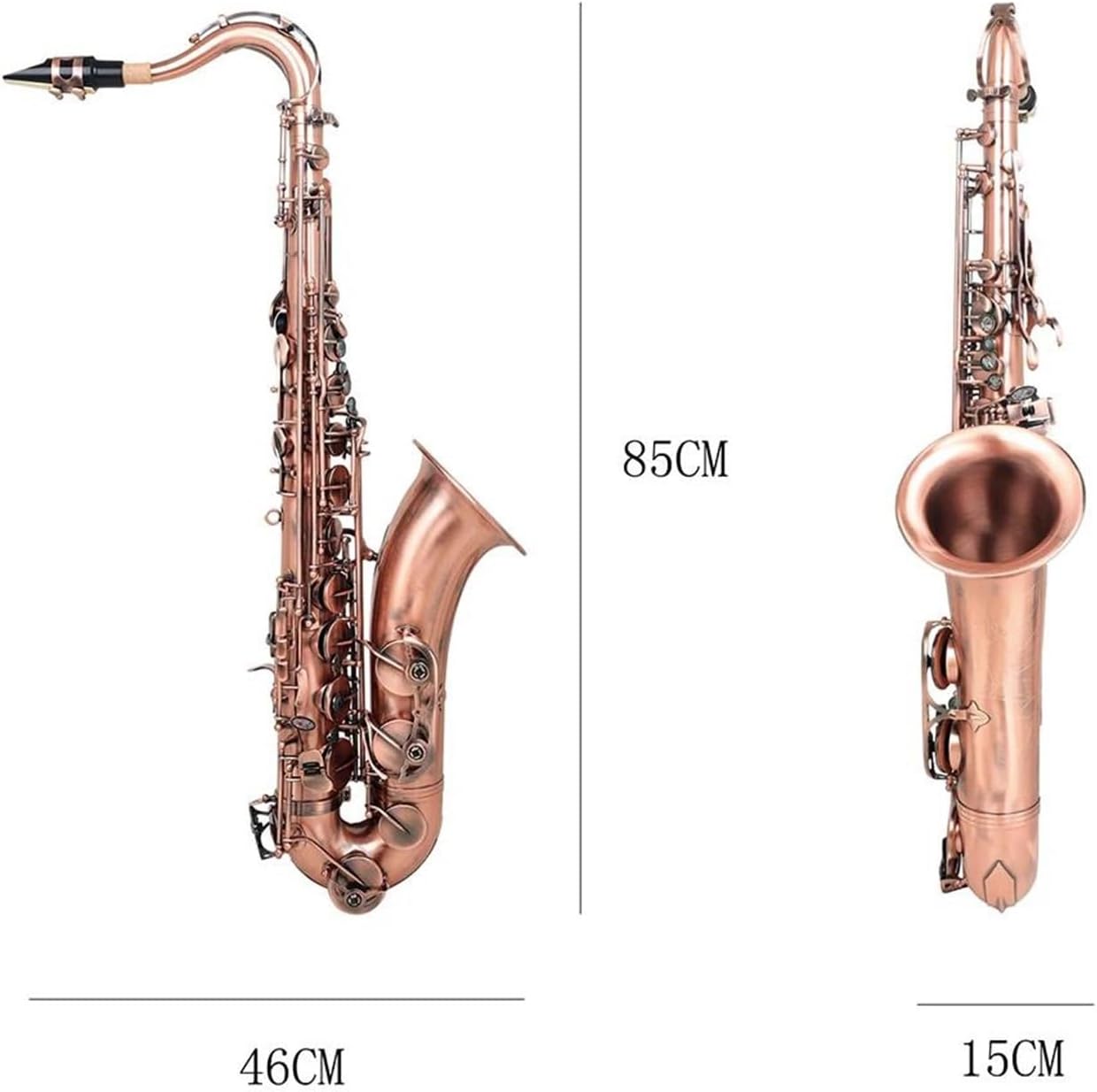 VBDEFRT Tenor Saxophone Brass Gold Lacquer B-Flat Saxophone With Case Reed Accessories Woodwind Instrument