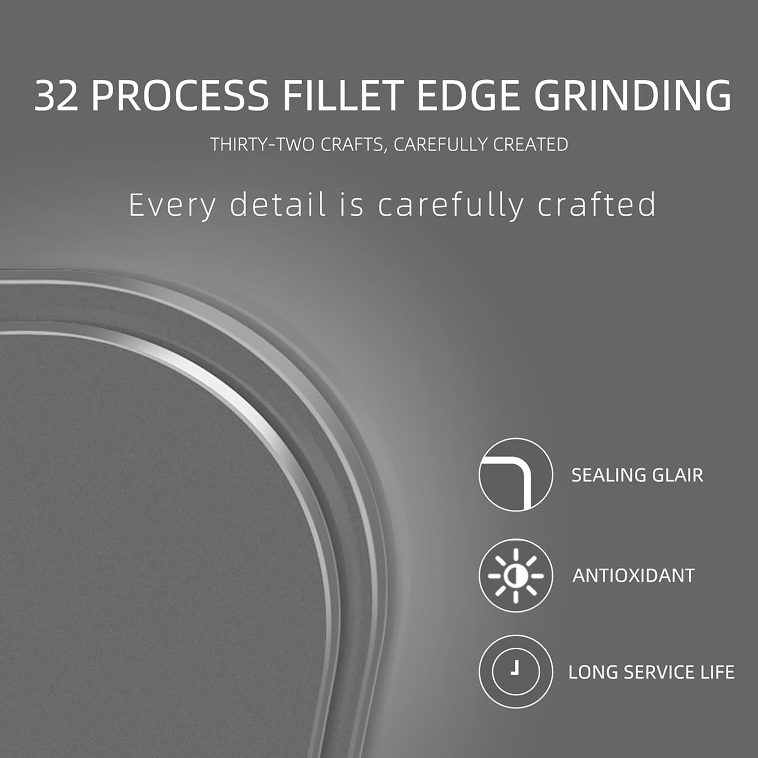 40x30 Inch Bathroom Vanity Mirror, Frameless Rounded Corner, Anti-Fog, Explosion-Proof, High-Definition Silver Mirror, Horizontal/Vertical Wall Mount, Modern Bathroom Mirror