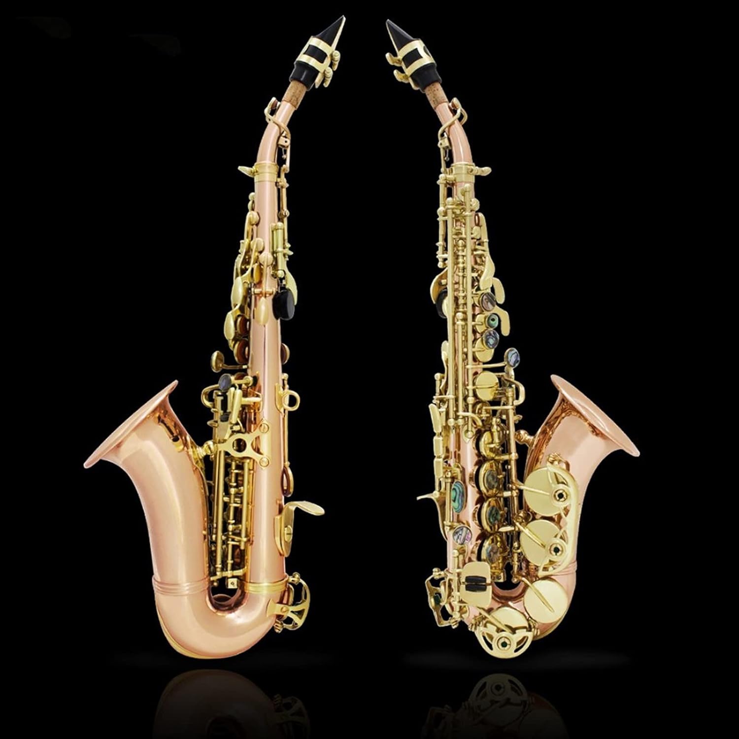 Golden Saxophone Professional Woodwind Instrument Bb B Flat Sax with Box Mouthpiece Instrument Accessories