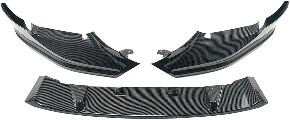 Car Front Bumper Lip Spoiler Compatible with BMW F90 M5 M5C 2018-2020 Side Splitter Diffuser Guard Trim Apron Surround Auto Parts(Carbon Fiber Style)