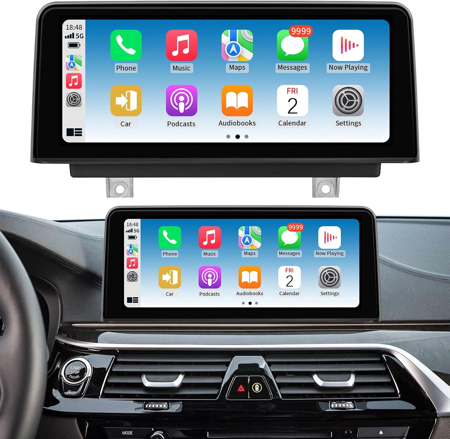 Wireless CarPlay/Android Auto 10.25 Inch Touchscreen for BMW 3/4 Series F30/F31/F32/F33/F34/F35/F36 (2013-2015) with NBT System, Car Radio Receiver, Multimedia, Bluetooth, Car Stereo