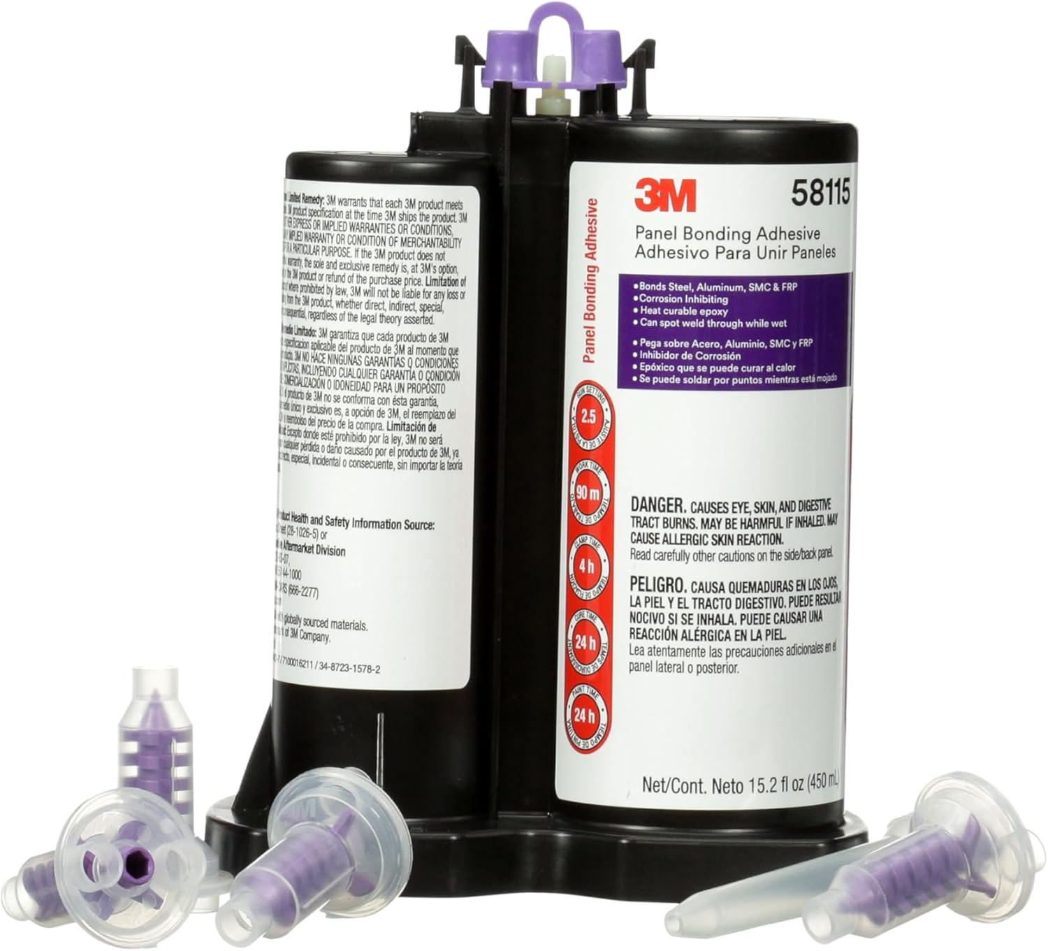 3M Panel Bonding Adhesive, 58115, 450 mL DMS Cartridge, 4 per case