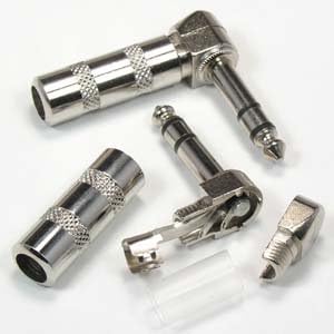 (50 Pack 1/4 inch Stereo Right Angle Plug
