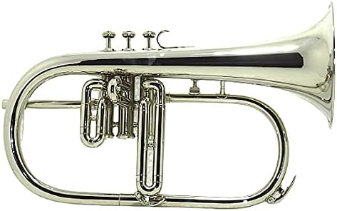 Bb Flat SILVER NICKLE Flugel Horn With Free Hard Case+Mouthpiece