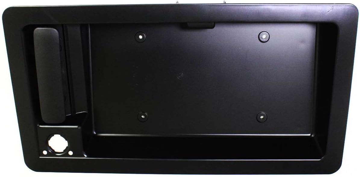 Exterior Rear Door Handle Compatible with FORD ECONOLINE VAN 2008-2014 Backdoor Textured Black License Bracket Housing