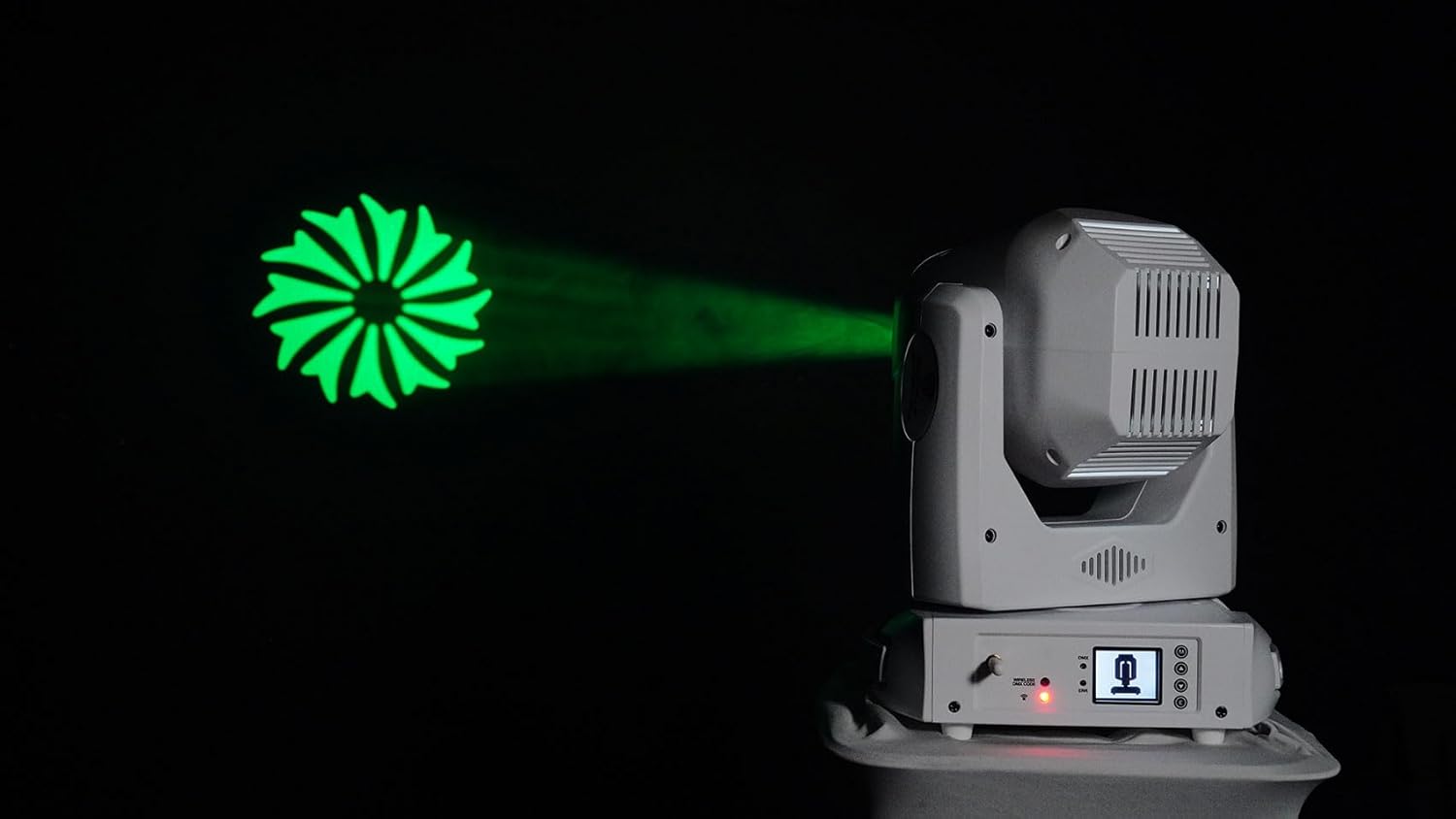 Rockville Rock SPOT 260W White Moving Head Light, Wireless DMX, Prism Effect, GOBO Overlay, Zoom Focus, for DJs, Clubs, and Stage Productions, 2-Piece