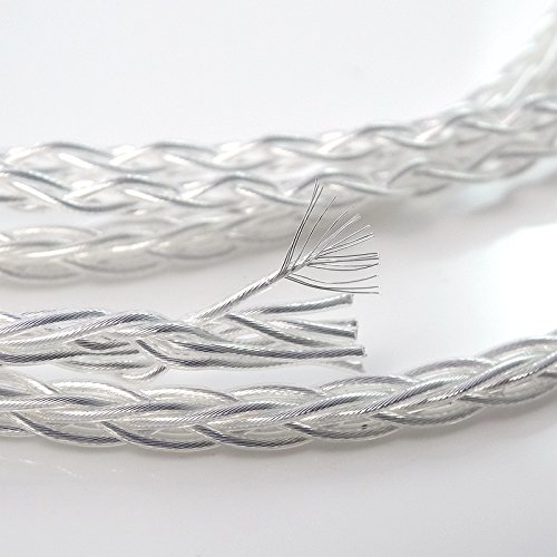 HGC GAGACOCC DIY 2m (6.6feet) 4 Pin XLR Male to Female Balanced Audio 8 cores 5N PCOCC Silver Plated Upgrade Cable Audio Connection Headphone Extension Cable