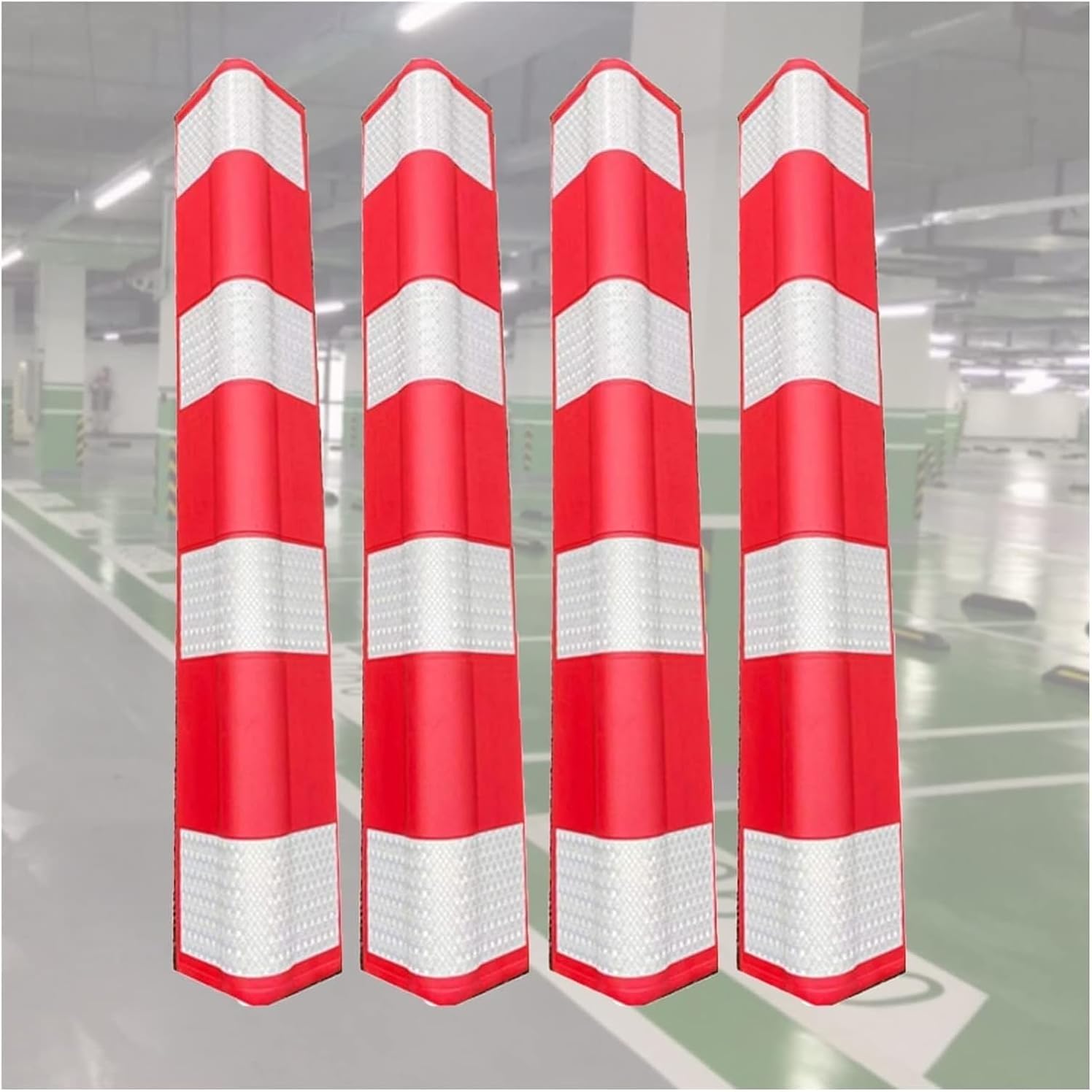 LNNW Garage Wall Protector Self-Adhesive Garage Wall Protector， Foam Wall Column Guard，Parking Garages Warehouses Protect Car Corner Wall Corner Edge and Bumpers Corner Guards(Rosso,4pcs)