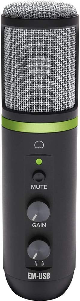 Mackie EM-USB Element Series USB Condenser Microphone with Pop Filter & XLR-XLR Cable Bundle