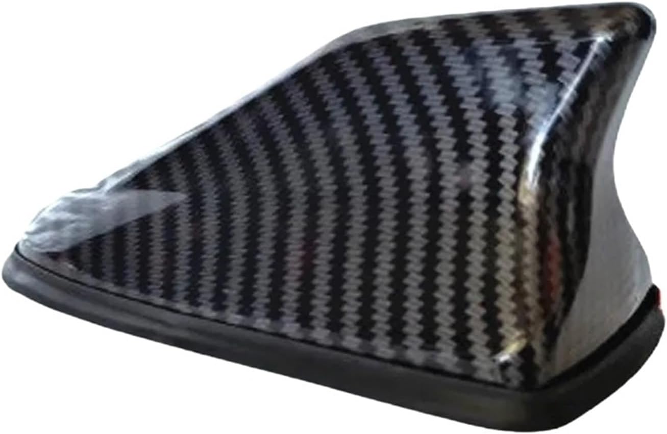 Universal Carbon Fiber Look Car Roof Mount Shark Fin Aerial Antenna Toppers Auto Signal Amplifier(A-Carbon Fiber)