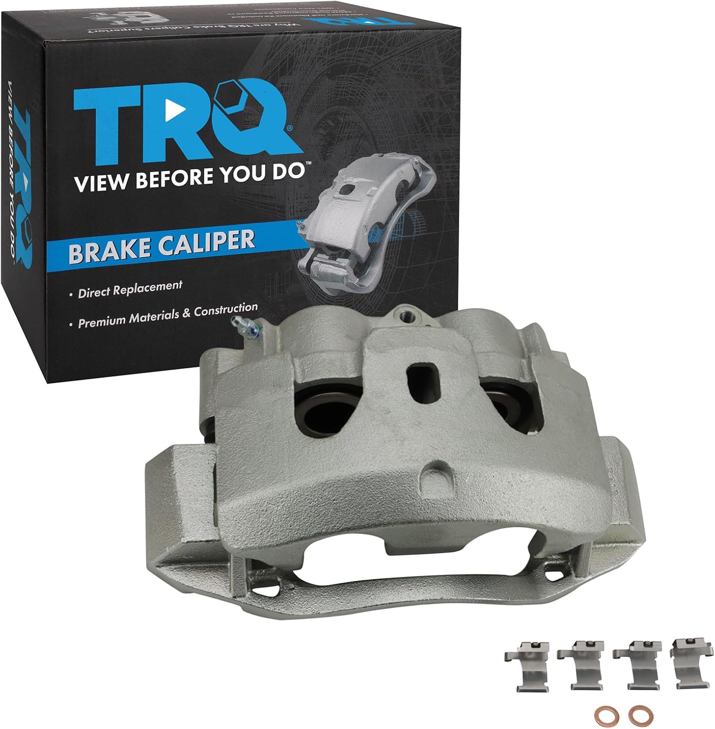TRQ Front Left Brake Caliper w/Bracket Drivers Side Compatible with 2012-2021 Nissan NV1500 NV2500 NV3500 2016-2023 TITAN XD