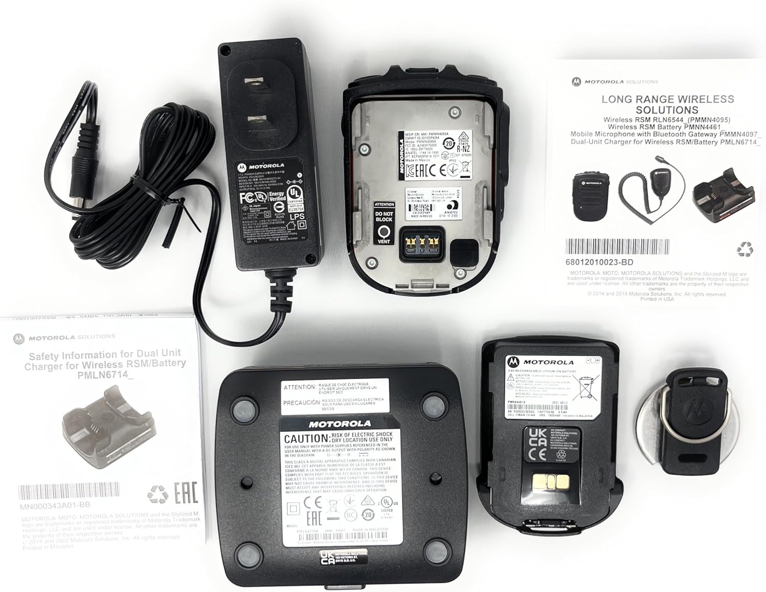 Motorola OEM RLN6554A Wireless Remote Speaker Mic for APX 1000, 3000, 4000, 6000, 7000 Series