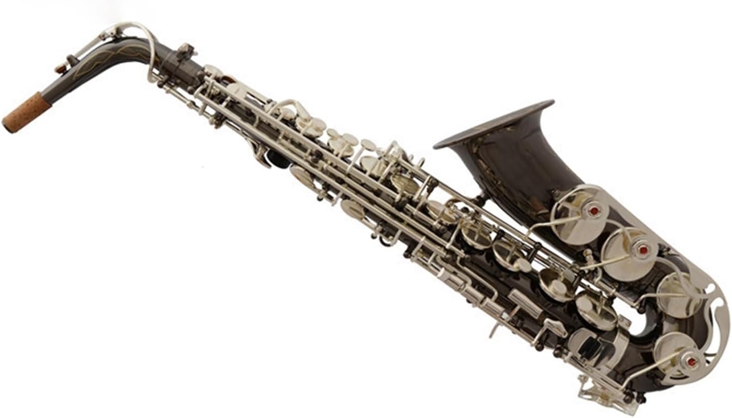 Saxophone for Beginners Professional Beginner Musical Instrument Alto E Flat Black Nickel Nickel Plated Keys Saxophone Woodwind Instrument