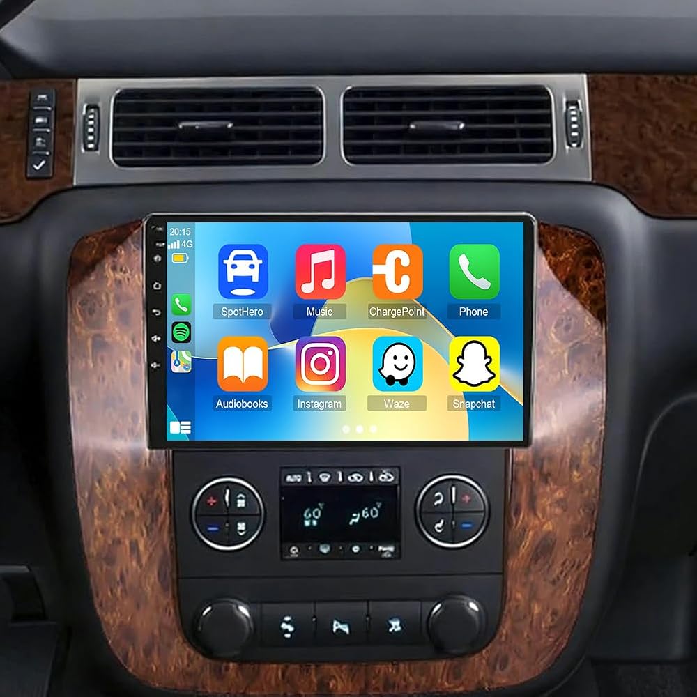 10 Inch IPS Touchscreen Android 15 Car Stereo for Chevrolet Tahoe 2007 2008 2009 2010 2011 2012 2013 2014 with Wireless CarPlay & Android Auto Car Radio,Support WiFi 6, Bluetooth, Backup Camera, SWC
