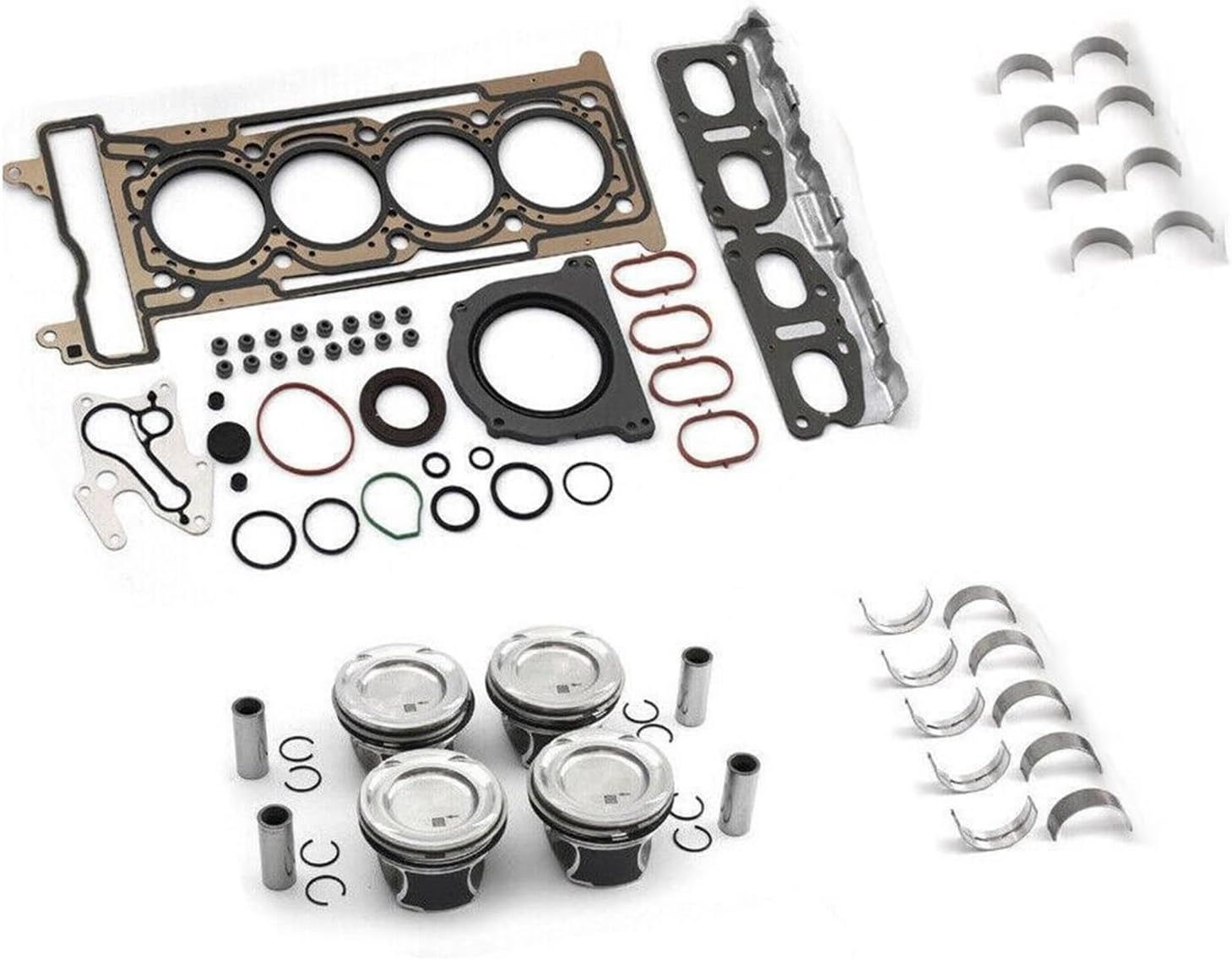 2740371401 2740301617 2740300900 2740300817 M274 Car Overhaul Rebuild Kit Compatible with Mercedes-Benz C250 E300 W205 W212 X253 2.0T Engine
