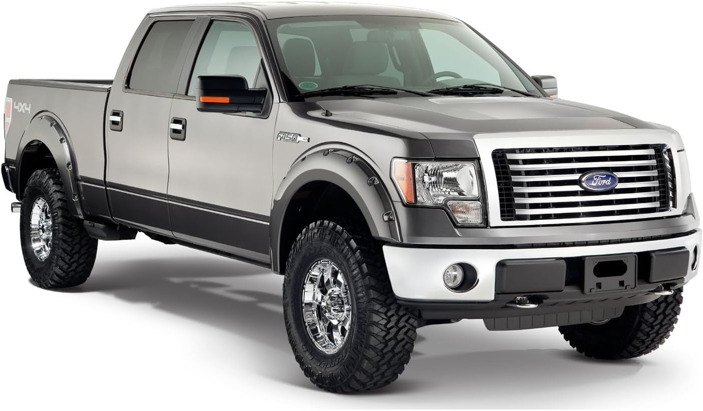 Husky Liners Fender Flares Pocket Style | Fits 2009-2014 Ford F-150, Excludes SVT Raptor Model | Front & Rear, 4-pc Black - 2802929