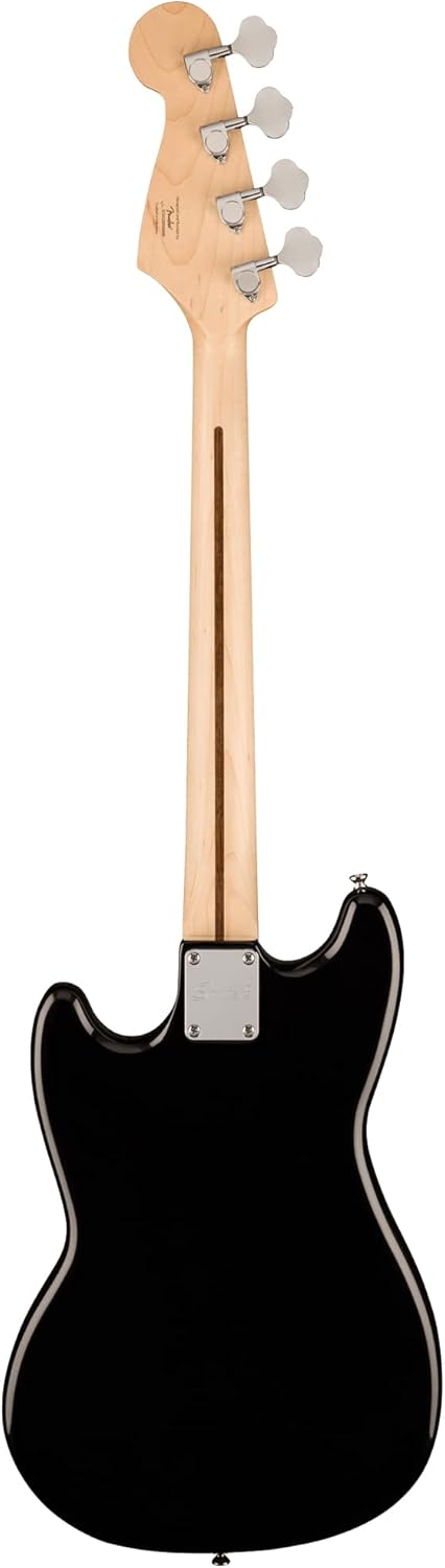 Fender Squier Sonic Bronco Bass Guitar - Black Bundle with Rumble 15 Bass Amplifier, Cable, Tuner, Strap, and Austin Bazaar Instructional DVD